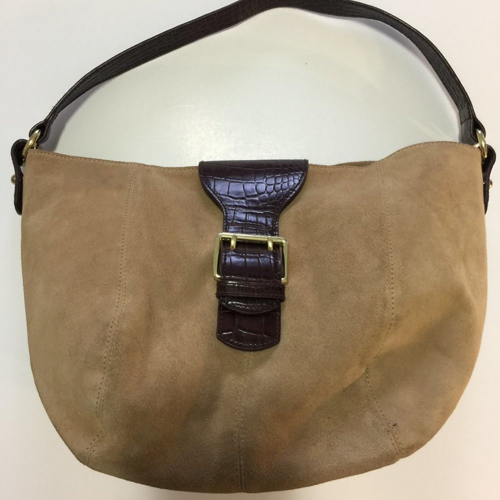 Lauren Ralph Lauren Tan and Brown Hobo Bag